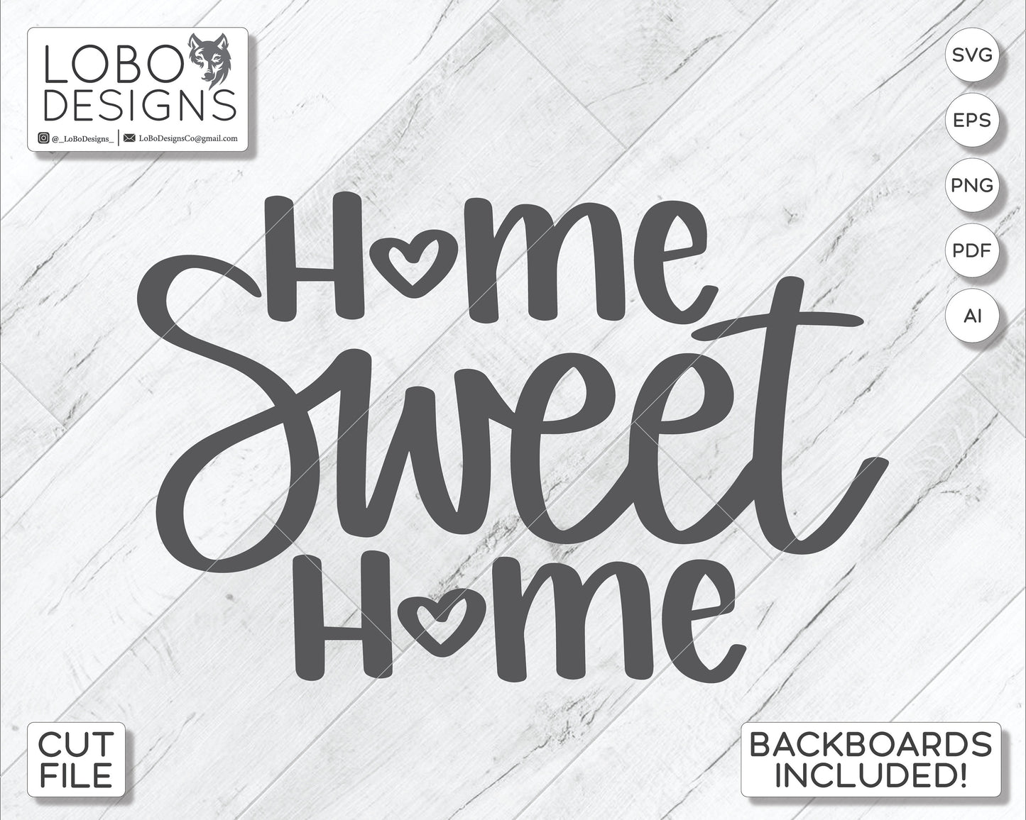 Digital Design — "Home Sweet Home" w/ Mini Shiplap Backboards and Frames