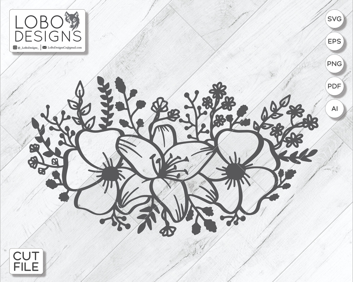 Digital Design — Floral for Round Sign