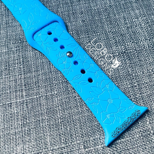 Digital Design — Single-Line Floral Watch Band Pattern