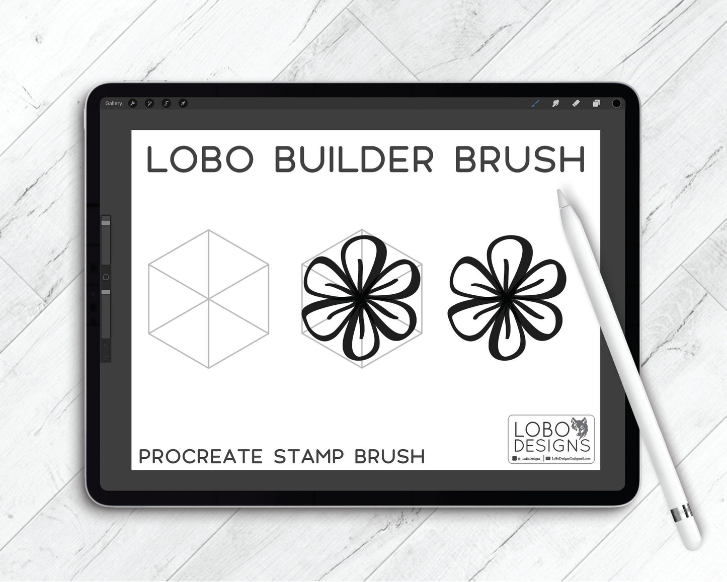 Procreate Stamp Brush — LoBo Floral Builder